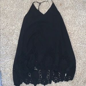 FREE PEOPLE BLACK FLOWY DRESS